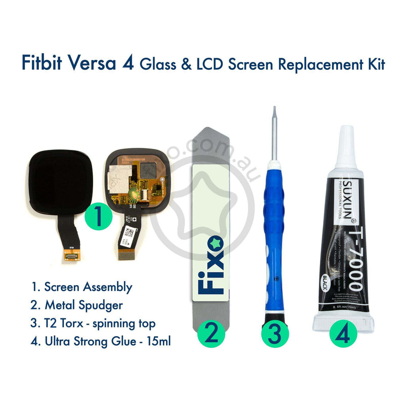 Fitbit Versa 4 Replacement Glass & Touch Screen Assembly