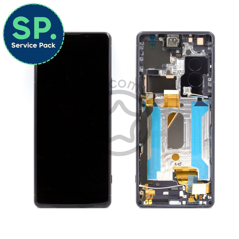 Sony Xperia 1 iii Replacement LCD / OLED Screen with Frame - Genuine Sony Service Pack Frosted Purple