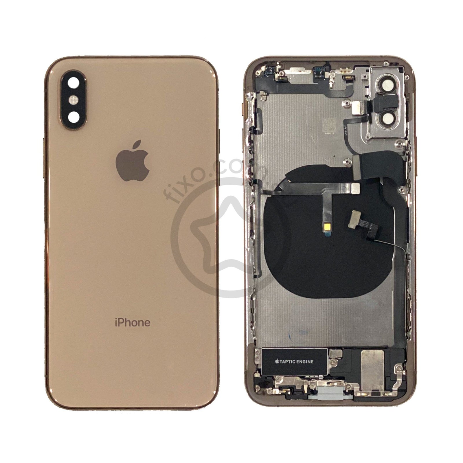 Iphone Xs Replacement Rear Glass Housing And Frame Charger Port Fixo